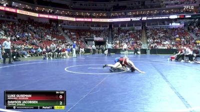 1A-120 lbs Cons. Round 5 - Luke Guseman, Highland, Riverside vs Dawson Jacobsen, Central Springs