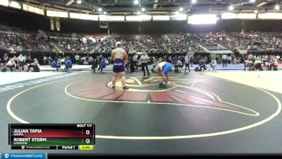 5A 285 lbs Champ. Round 1 - Robert Storm, Lewiston vs Julian Tapia, Nampa