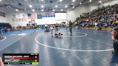 45 lbs Quarterfinal - Kaizeah Gallegos - Matula, Eastside United vs Bennett Booth, Windy City Wrestlers