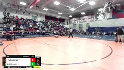 120 lbs Quarterfinal - Rex Fortenberry, Liberty vs Zubair Robinson, Monte Vista