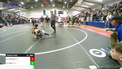 46 lbs Quarterfinal - Aidan Garland, Berryhill Wrestling Club vs Amos Wolf, Sperry Wrestling Club