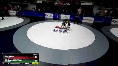 130 lbs Cons. Round 3 - Kendall Chapman, California vs Evie Rhoe, California