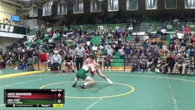 144 lbs Quarterfinal - Jack Dinwiddie, WADSWORTH vs Ian Cho, DUBLIN JEROME