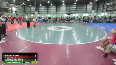 180 lbs Round 3 (6 Team) - Roman Calvani, FCA WRESTLING vs Clifford Williford, JEFFERSON WRESTLING CLUB