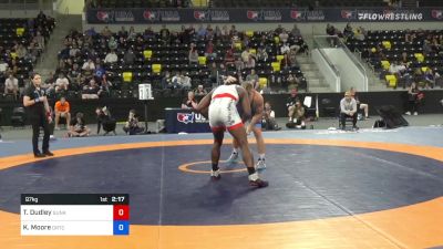 97 kg Semifinal - Timothy Dudley, Sunkist Kids Wrestling Club vs Kollin Moore, ORTC/TMWC