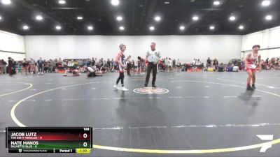 108 lbs Round 2 (4 Team) - Jacob Lutz, The Dirty Merkles vs Nate Manos, Palmetto Blue