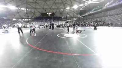 56 lbs Quarterfinal - Emmitt Justus, Lake Stevens Wrestling Club vs Isaiah Ansell, Mat Demon Wrestling Club