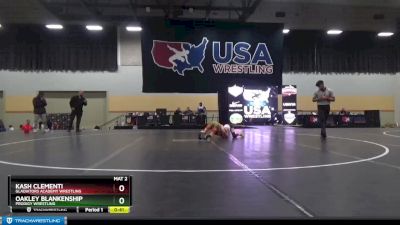 74 lbs Quarterfinal - Oakley Blankenship, Prodigy Wrestling vs Kash Clementi, Gladiators Academy Wrestling