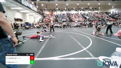 85 lbs Quarterfinal - Kyran Anderson, Fort Gibson Youth Wrestling vs Christian Garcia, Checotah Matcats