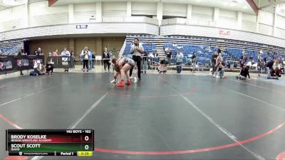 102 lbs Quarterfinal - Scout Scott, Idaho vs Brody Koselke, Region Wrestling Academy