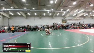 190 lbs Cons. Round 2 - Ben Schroeder, Berthoud vs Walker Simianer, Mountain View