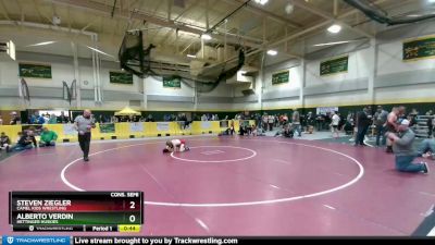 85 lbs Cons. Semi - Alberto Verdin, Hettinger Huskies vs Steven Ziegler, Camel Kids Wrestling