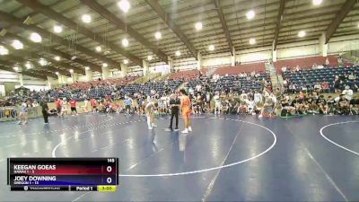 145 lbs Semis & Wb (16 Team) - Keegan Goeas, Hawaii 1 vs Joey Downing, Oregon 1