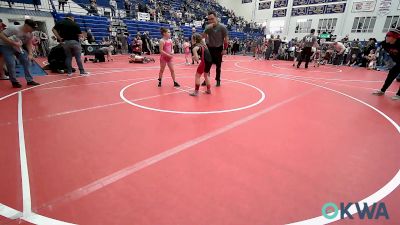 75 lbs Quarterfinal - Tynlie Lewis, Carl Albert vs Everlie Birney, Choctaw Ironman Youth Wrestling