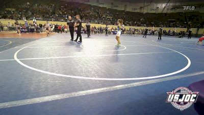 81 lbs Quarterfinal - Adalyn Harris, SAW vs Avriella Pretty Bear, Harrah Little League Wrestling