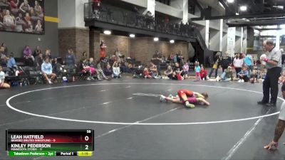 58 lbs Round 2 (4 Team) - Kinley Pederson, Minnesota Storm vs Leah Hatfield, Braided Brutes Wrestling