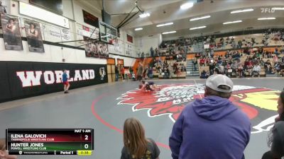 50-55 lbs Round 1 - Hunter Jones, Powell Wrestling Club vs Ilena Galovich, Thermopolis Wrestling Club