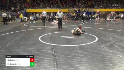 65 lbs Quarterfinal - Dylan Logue, Great Valley vs Maddox Gavrish, Penn Trafford