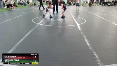 52 lbs Quarterfinal - Kyle Savage, Scanlan Wrestling Academy vs Brandon Prive, JWC