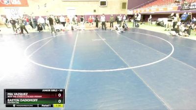 95 lbs Quarterfinal - Easton Dadiomoff, Mayhem WC vs Mia Vazquez, Beat The Streets Chicago-Midway