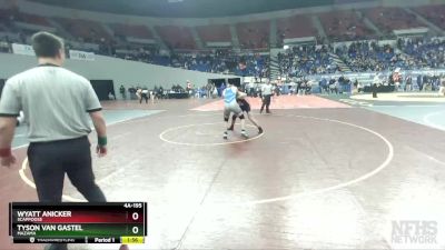 4A-195 lbs Semifinal - Wyatt Anicker, Scappoose vs Tyson Van Gastel, Mazama