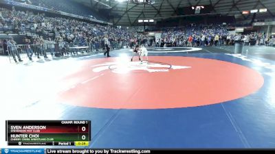 74 lbs Champ. Round 1 - Hunter Choi, Cherry Creek Wrestling Club vs Sven Anderson, Stevenson Mat Club