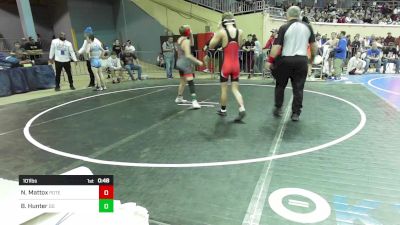 101 lbs Consi Of 32 #1 - Nick Mattox, Poteau vs Bailey Hunter, Duncan Demons