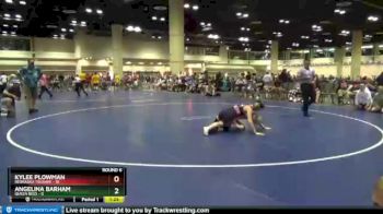 120 lbs Round 6 (10 Team) - Angelina Barham, Queen Bees vs Kylee Plowman, Nebraska Tsunami