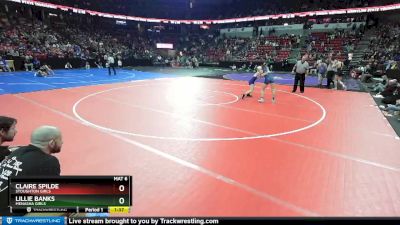 Girls 126 lbs Quarterfinal - Claire Spilde, Stoughton Girls vs Lillie Banks, Menasha Girls