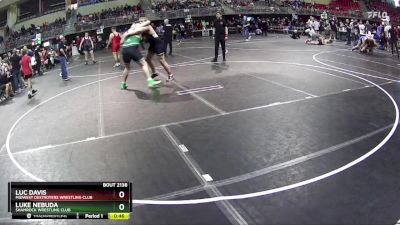 275 lbs Quarterfinal - Luc Davis, Midwest Destroyers Wrestling Club vs Luke Nebuda, Shamrock Wrestling Club