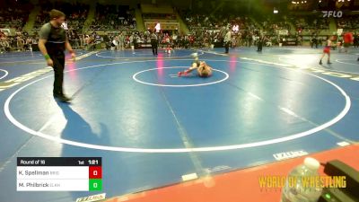 73 lbs Round Of 16 - Kayce Spellman, Brighton Wrestling Club vs Maddox Philbrick, Elkhorn Wrestling