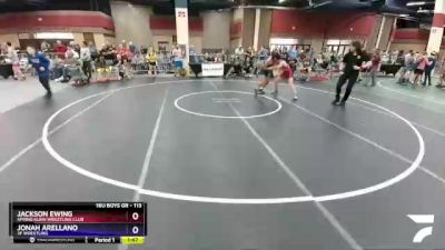 113 lbs 3rd Place Match - Jackson Ewing, Spring Klein Wrestling Club vs Jonah Arellano, 3F Wrestling