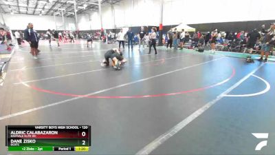 120 lbs Quarterfinal - Dane Zisko, OCRTC vs Aldric Calabazaron, Eastvale Elite WC