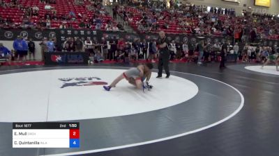 55 kg Cons 32 #2 - Easton Mull, Orchard Wrestling Club vs Czar Quintanilla, Inland Northwest Wrestling Training Center