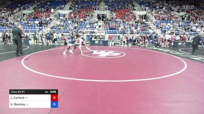 120 lbs Cons 64 #1 - James Carlock, New York vs Hudson Beckley, Oklahoma