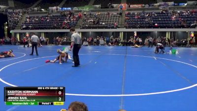 55 lbs Cons. Round 2 - Kashton Hormann, Summit Wrestling Academy vs Jebsen Bahl, Lancaster Wrestling Club