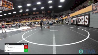 40 lbs Rr Rnd 1 - Kase Pearson, Hinton Takedown Club vs Ryder Hall, Tecumseh Youth Wrestling