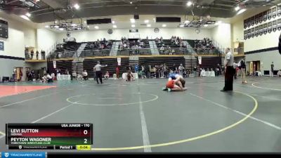 170 lbs Cons. Round 3 - Levi Sutton, Indiana vs Peyton Wagoner, Yorktown Wrestling Club