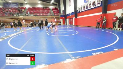 132 lbs 3rd Place - Mason Black, Jenks Middle School Boys vs Brody Bates, Jenks High School