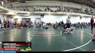 67 lbs Cons. Round 2 - Easton Thomas, Contenders Wrestling Academy vs Albert Canales, Contenders Wrestling Academy