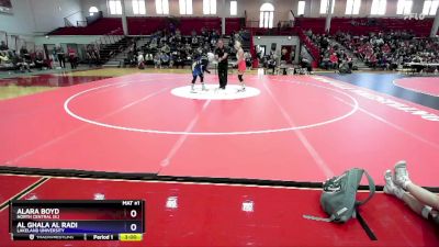 143 lbs Quarterfinal - Alara Boyd, North Central (IL) vs Al Ghala Al Radi, Lakeland University