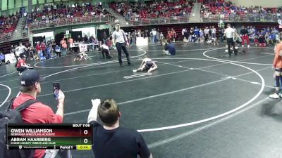 50 lbs Cons. Round 1 - Owen Williamson, Nebraska Wrestling Academy vs Abram Haarberg, Chase County Wrestling Club