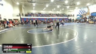 120 lbs Quarterfinal - Saber Blackmore, Bonners Ferry vs Tyler Irish, Rocky Mountain