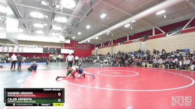 146 lbs Champ. Round 1 - Caleb Armenta, Sonoma Valley High School vs Xander Henson, Rancho Cotate High School