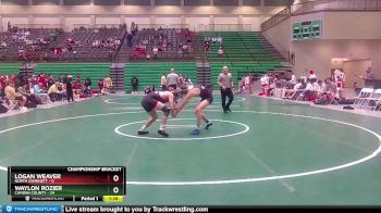 138 lbs Quarterfinals (8 Team) - Waylon Rozier, Camden County vs Logan Weaver, North Gwinnett