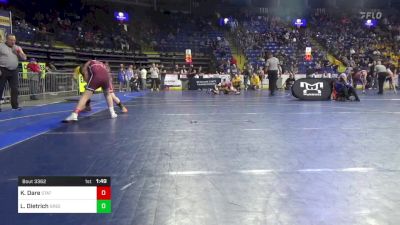 120 lbs Round Of 16 - Kevin Dare, State College vs Liam Dietrich, Greencastle-Antrim