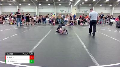 100 lbs Quarterfinal - Brayden Biggs, Pitbull vs Brayden Brill, 84 Athletes