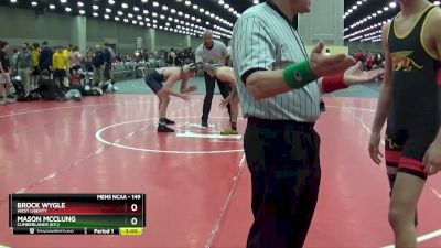 149 lbs Cons. Round 3 - Brock Wygle, West Liberty vs Mason McClung, Cumberlands (Ky.)