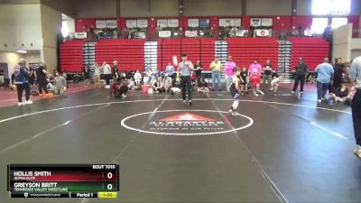 60 lbs 1st Place Match - Hollis Smith, Alpha Elite vs Greyson Britt, Tennessee Valley Wrestling