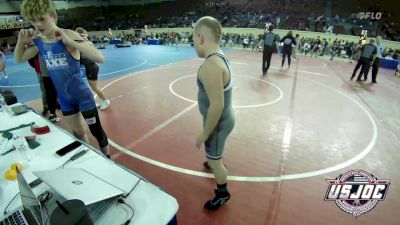 110 lbs Consi Of 16 #2 - TJ Davis, Little Axe Takedown Club vs Marshall Boso, Choctaw Ironman Youth Wrestling